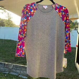 New Lularoe Randy Baseball Tee Disney Donald Duck Women's Large